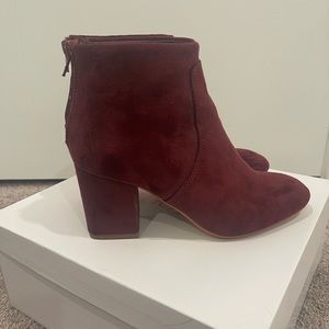 Burgundy LOFT Booties Size 6.5